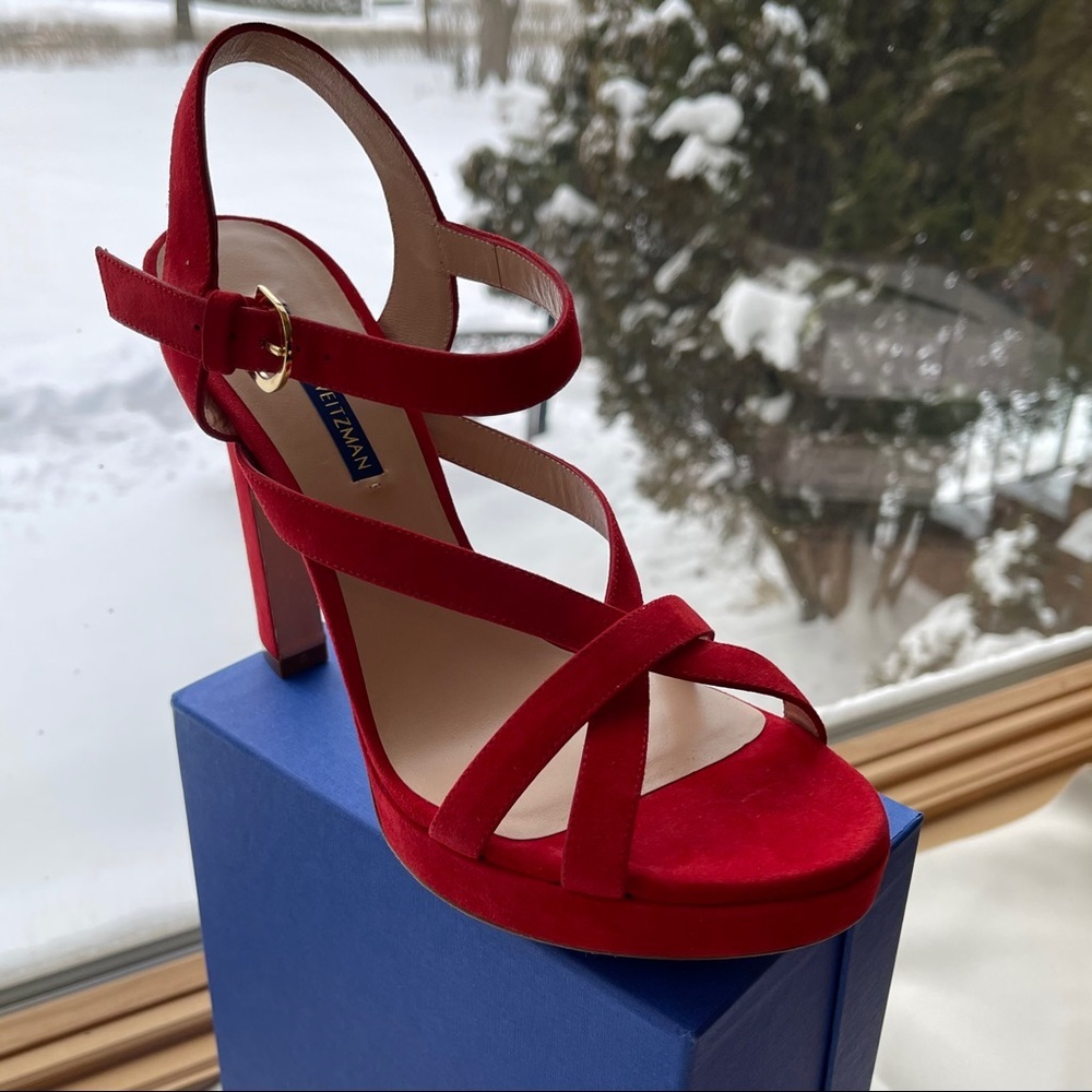 Stuart Weitzman, Cersei Suede. New, Strappy Sandal